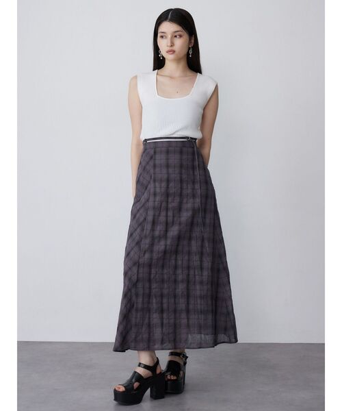 MURUA（ムルーア）の「2wayフレンチスリーブニット（タンクトップ・レディース・ホワイト/モカ/ブルー/ブラック・FREE）」の9枚目の写真