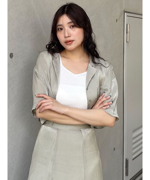 MURUA（ムルーア）の「2wayフレンチスリーブニット（タンクトップ・レディース・ホワイト/モカ/ブルー/ブラック・FREE）」の19枚目の写真