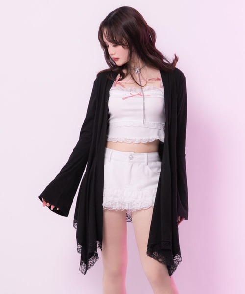 Diable baiser(ディアブルベーゼ)の「トッパーレースカーディガン【大きいサイズ有】(カーディガン/ボレロ・レディース・ブラック/ホワイト・SMALL/3L/LL/LARGE/MEDIUM)」の13枚目の写真