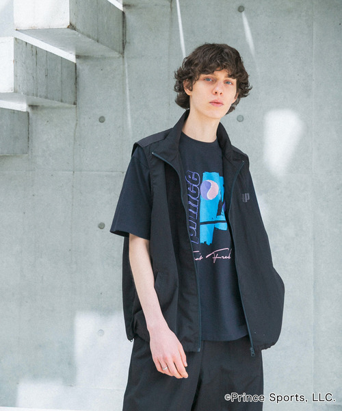 SENSE OF PLACE by URBAN RESEARCH（センスオブプレイスバイアーバンリサーチ）の「『別注』prince　トラックベスト（その他アウター・メンズ・ライトベージュ/ブラック・LARGE/MEDIUM）」の9枚目の写真