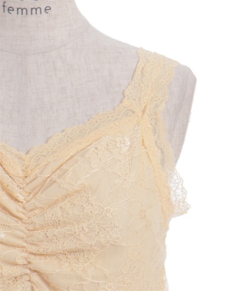 axes femme（アクシーズファム）の「ギャザー総レースタンク（タンクトップ・レディース・ブラック/イエロー/ピンク/ホワイト・FREE）」の19枚目の写真