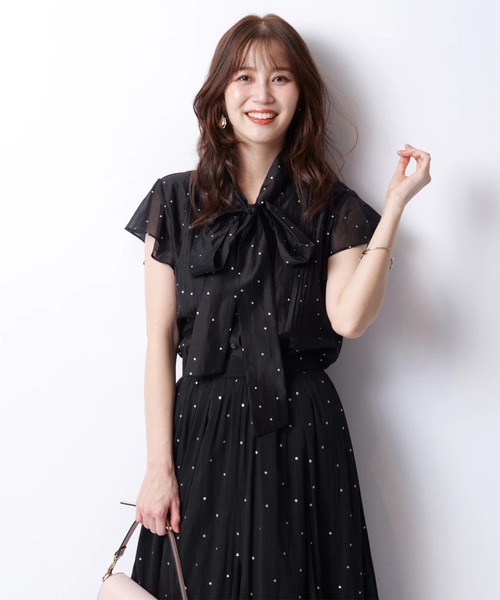 JUSGLITTY プチハートボウタイブラウス　有楽町丸井限定 JUSGLITTY新品タグ付き ＜有楽町マルイ限定＞ プチハート