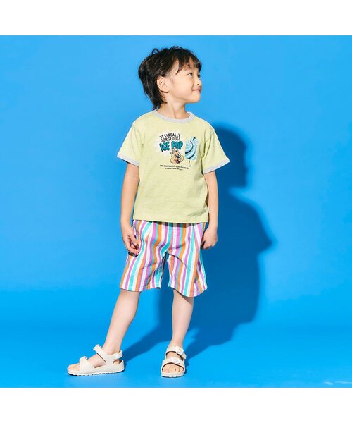 F.O.KIDS（エフオーキッズ）の「【ジュニア対応】リンガー半袖Tシャツ（Tシャツ/カットソー・キッズ・ライム/オレンジ/キナリ・90/100/110/120/80/130/140）」の4枚目の写真