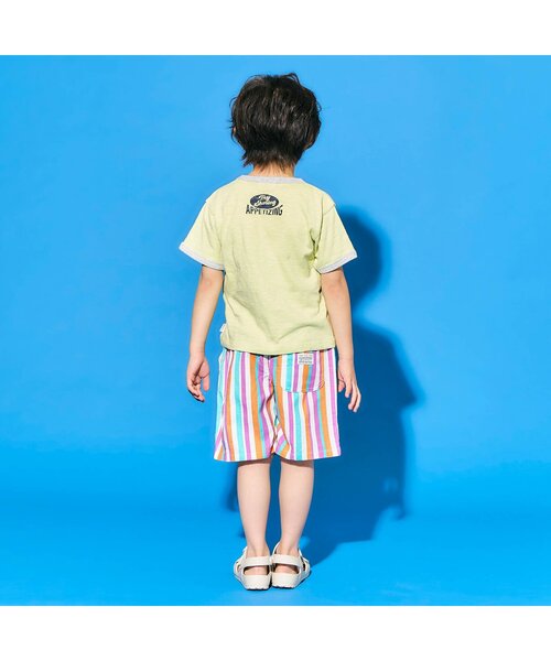 F.O.KIDS（エフオーキッズ）の「【ジュニア対応】リンガー半袖Tシャツ（Tシャツ/カットソー・キッズ・ライム/オレンジ/キナリ・90/100/110/120/80/130/140）」の5枚目の写真