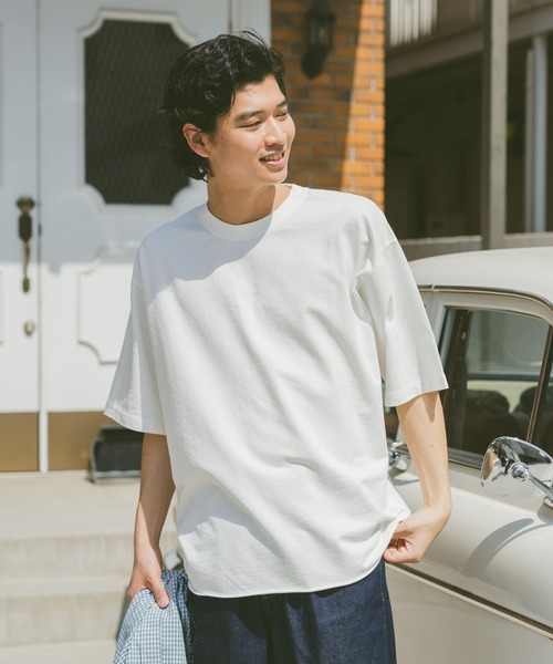 RAGEBLUE（レイジブルー）の「ヴィンテージライク/ケミカル加工オーバーサイズTシャツ（Tシャツ/カットソー・メンズ・ブルー/ダークグレー/ホワイト/ブラウン・MEDIUM/LARGE）」の8枚目の写真