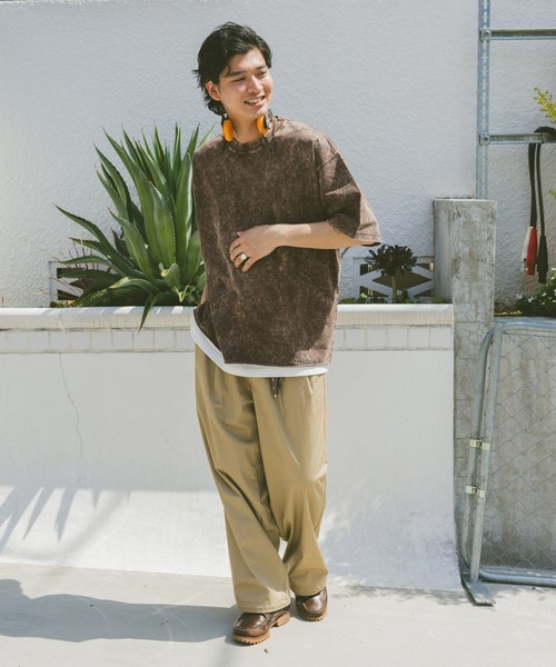 RAGEBLUE（レイジブルー）の「ヴィンテージライク/ケミカル加工オーバーサイズTシャツ（Tシャツ/カットソー・メンズ・ブルー/ダークグレー/ホワイト/ブラウン・MEDIUM/LARGE）」の15枚目の写真