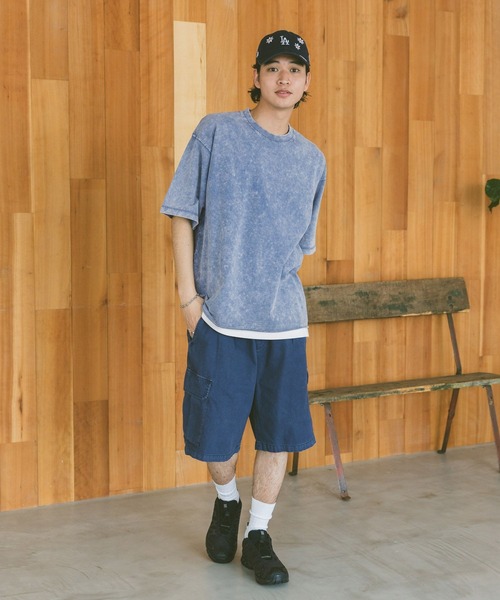 RAGEBLUE（レイジブルー）の「ヴィンテージライク/ケミカル加工オーバーサイズTシャツ（Tシャツ/カットソー・メンズ・ブルー/ダークグレー/ホワイト/ブラウン・MEDIUM/LARGE）」の22枚目の写真