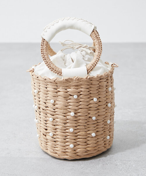 Another Branch olive des olive（アナザーブランチオリーブデオリーブ）の「【2WAY】パール付バケツショルダー（ショルダーバッグ・レディース・ブラック/ホワイト・FREE）」の8枚目の写真