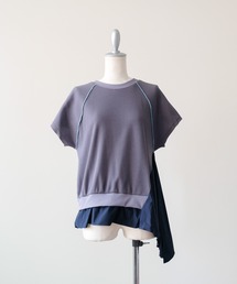 TEVALT（ヴァレット）の「ワッフルアームホール配色アシメヘムトップス（Tシャツ/カットソー）」