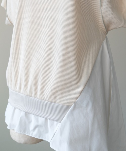 DOLLUPOOPS(ドールアップウップス)の「ワッフルアームホール配色アシメヘムトップス(Tシャツ/カットソー・レディース・チャコール/ネイビー/アイボリー・38)」の13枚目の写真