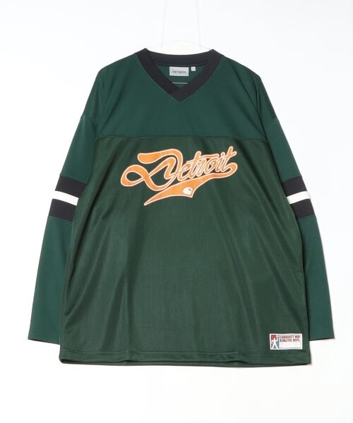 Carhartt WIP(カーハートダブリューアイピー)の「L/S DETROIT MESH T-SHIRT(Tシャツ/カットソー・メンズ・ブラック/グリーン・MEDIUM/LARGE)」の2枚目の写真