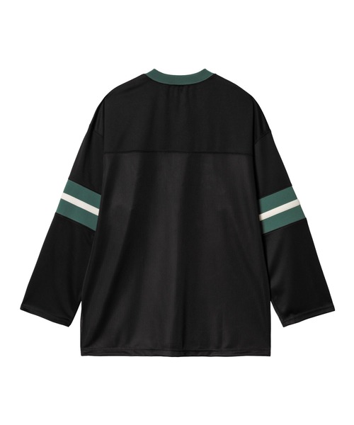 Carhartt WIP(カーハートダブリューアイピー)の「L/S DETROIT MESH T-SHIRT(Tシャツ/カットソー・メンズ・ブラック/グリーン・MEDIUM/LARGE)」の3枚目の写真