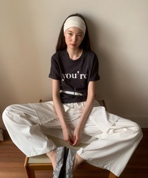 【LONSLAN】you'reプリントTシャツ sanwl25s011