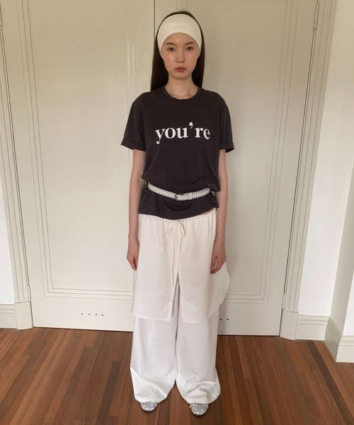 SANSeLF（サンセルフ）の「【LONSLAN】you'reプリントTシャツ sanwl25s011（Tシャツ/カットソー・レディース・グレー/ホワイト・FREE）」の4枚目の写真