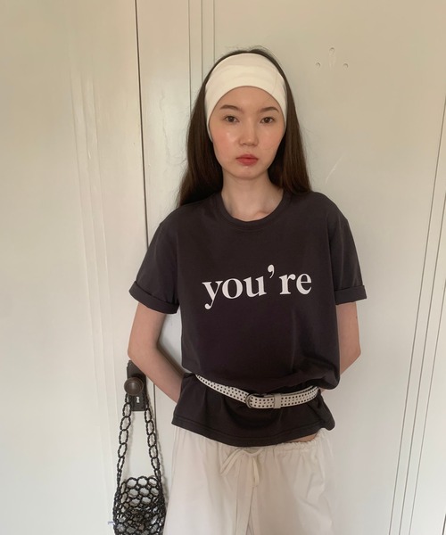 SANSeLF（サンセルフ）の「【LONSLAN】you'reプリントTシャツ sanwl25s011（Tシャツ/カットソー・レディース・グレー/ホワイト・FREE）」の6枚目の写真