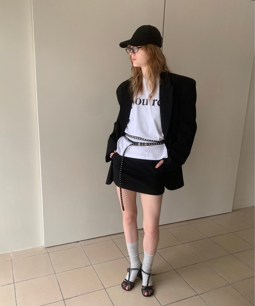 SANSeLF（サンセルフ）の「【LONSLAN】you'reプリントTシャツ sanwl25s011（Tシャツ/カットソー・レディース・グレー/ホワイト・FREE）」の14枚目の写真
