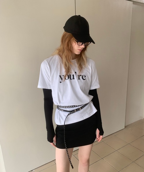 SANSeLF（サンセルフ）の「【LONSLAN】you'reプリントTシャツ sanwl25s011（Tシャツ/カットソー・レディース・グレー/ホワイト・FREE）」の7枚目の写真