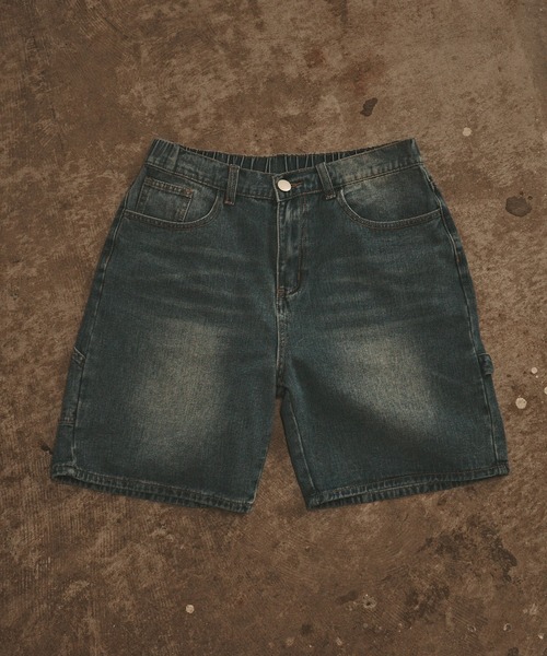 ALL RUNS（オールランズ）の「ヴィンテージ加工 デニムショーツ（デニムパンツ・メンズ・ブルー・XL/L/M）」の2枚目の写真