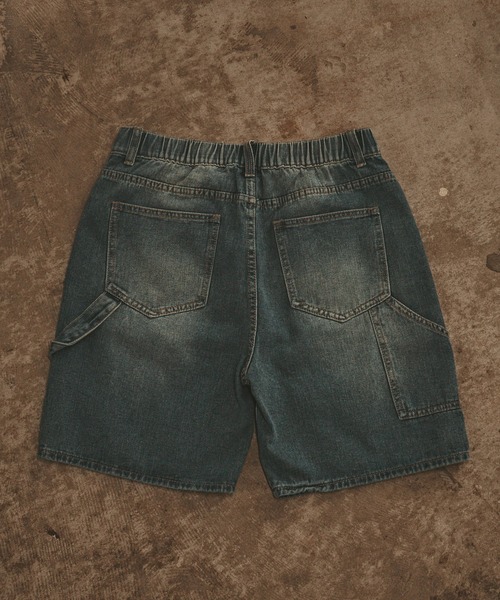 ALL RUNS（オールランズ）の「ヴィンテージ加工 デニムショーツ（デニムパンツ・メンズ・ブルー・XL/L/M）」の3枚目の写真