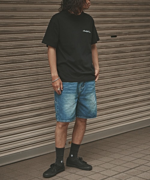 ALL RUNS（オールランズ）の「ヴィンテージ加工 デニムショーツ（デニムパンツ・メンズ・ブルー・XL/L/M）」の7枚目の写真