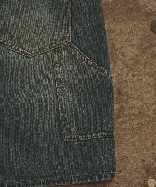 ALL RUNS（オールランズ）の「ヴィンテージ加工 デニムショーツ（デニムパンツ・メンズ・ブルー・XL/L/M）」の17枚目の写真