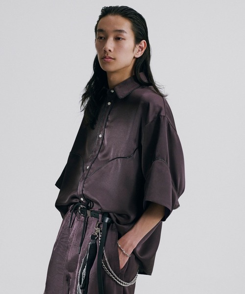 HARE（ハレ）の「ウエスタンモードシャツ(HARE)（シャツ/ブラウス・メンズ・パープル/グレー/ブラック・FREE）」の3枚目の写真