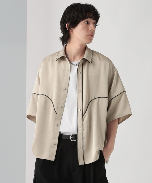 HARE（ハレ）の「ウエスタンモードシャツ(HARE)（シャツ/ブラウス・メンズ・パープル/グレー/ブラック・FREE）」の2枚目の写真