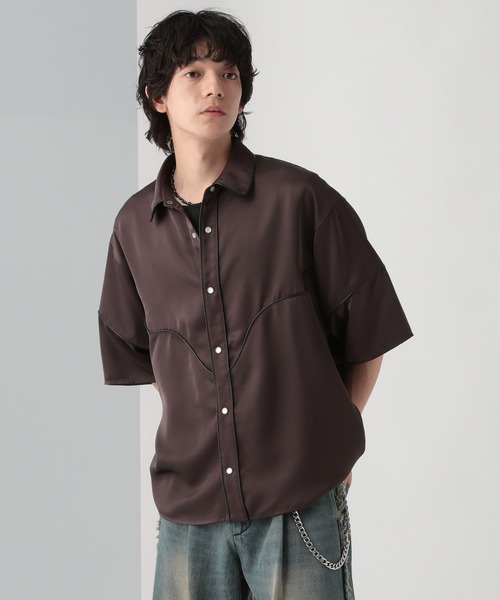 HARE（ハレ）の「ウエスタンモードシャツ(HARE)（シャツ/ブラウス・メンズ・パープル/グレー/ブラック・FREE）」の8枚目の写真