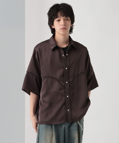 HARE（ハレ）の「ウエスタンモードシャツ(HARE)（シャツ/ブラウス・メンズ・パープル/グレー/ブラック・FREE）」の9枚目の写真