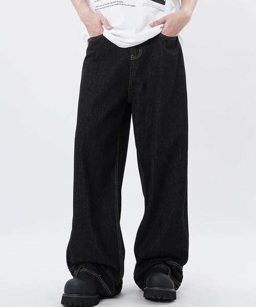 デニム・ジーパン THEAIRTOWN place good denim pants 5BJH1468 セール】逆デザインデニムパンツ（デニムパンツ）｜GEMEDA