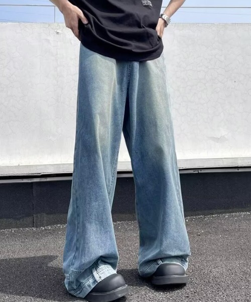 デニム・ジーパン THEAIRTOWN place good denim pants 5BJH1468 セール】ジップオープンデニムパンツ / Zip Open Denim Pants