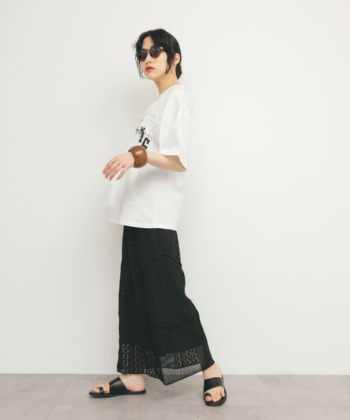 KBF(ケイビーエフ)の「パッチワークIラインスカート(スカート・レディース・アイボリー/ブラック・ONE)」の12枚目の写真