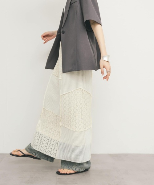 セール】パッチワークIラインスカート（スカート）｜KBF（ケイビーエフ