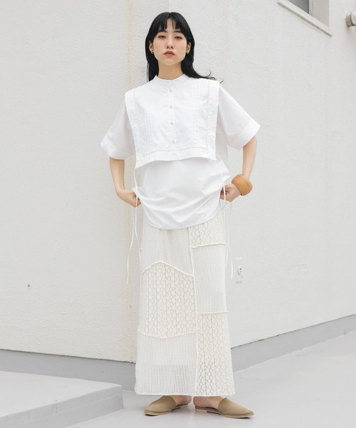 KBF(ケイビーエフ)の「パッチワークIラインスカート(スカート・レディース・アイボリー/ブラック・ONE)」の20枚目の写真