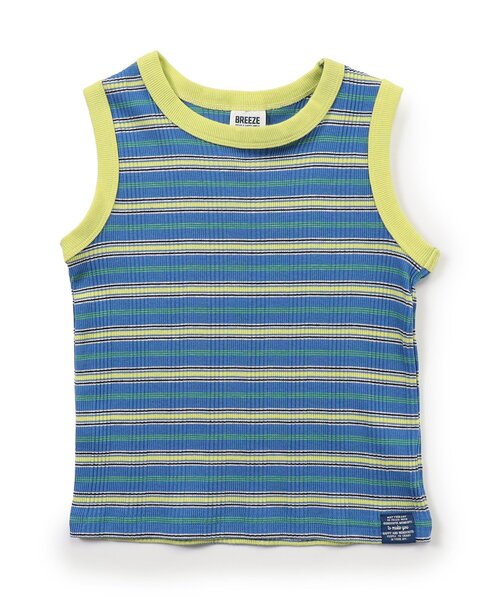 BREEZE(ブリーズ)の「【ジュニア対応】マルチボーダータンクトップ(Tシャツ/カットソー・キッズ・アイボリー/ブルー・80/90/100/110/120/130/140)」の5枚目の写真