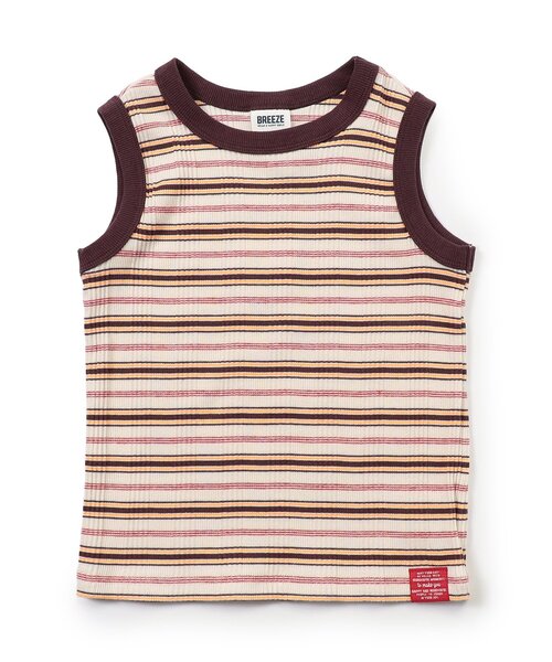BREEZE(ブリーズ)の「【ジュニア対応】マルチボーダータンクトップ(Tシャツ/カットソー・キッズ・アイボリー/ブルー・80/90/100/110/120/130/140)」の6枚目の写真