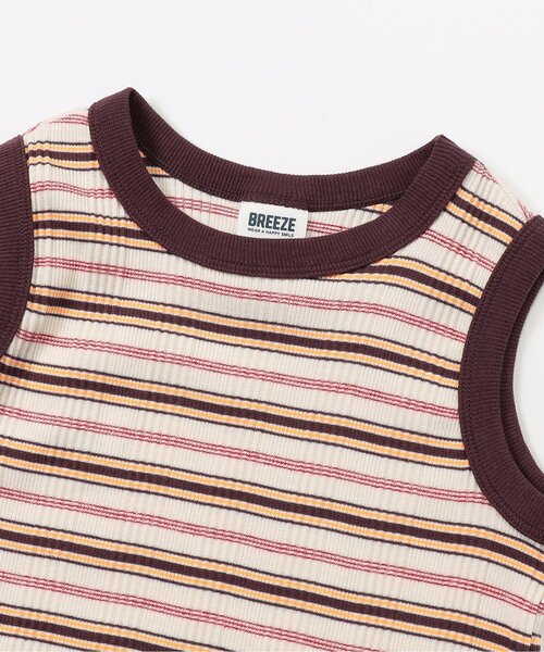 BREEZE(ブリーズ)の「【ジュニア対応】マルチボーダータンクトップ(Tシャツ/カットソー・キッズ・アイボリー/ブルー・80/90/100/110/120/130/140)」の10枚目の写真