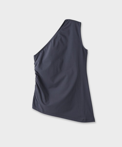 CINOH(チノ)の「CLEFF ONE SHOULDER SLEEVELESS(Tシャツ/カットソー・レディース・グレー/ボルドー/ホワイト/ブラック・FREE)」の8枚目の写真