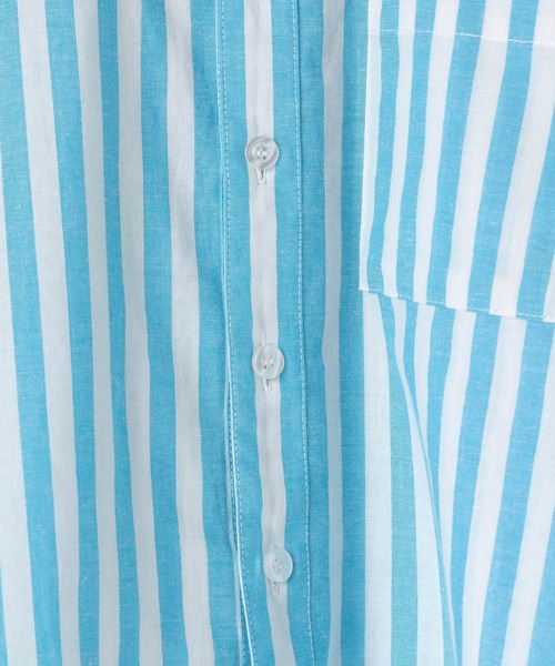 LOWRYS FARM（ローリーズファーム）の「ストライプシャツ　495480（シャツ/ブラウス・キッズ・ブルー/ピンク/イエロー・110cm/120cm/130cm/140cm/150cm）」の7枚目の写真