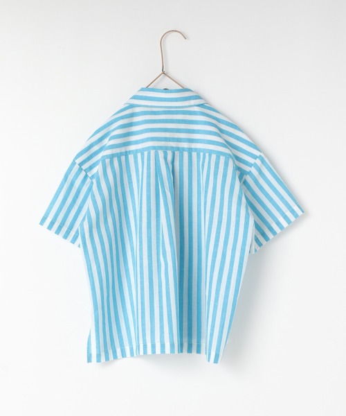 LOWRYS FARM（ローリーズファーム）の「ストライプシャツ　495480（シャツ/ブラウス・キッズ・ブルー/ピンク/イエロー・110cm/120cm/130cm/140cm/150cm）」の9枚目の写真