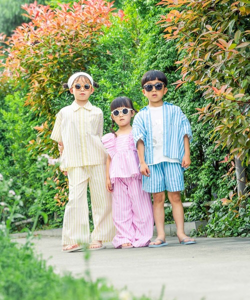 LOWRYS FARM（ローリーズファーム）の「ストライプシャツ　495480（シャツ/ブラウス・キッズ・ブルー/ピンク/イエロー・110cm/120cm/130cm/140cm/150cm）」の13枚目の写真