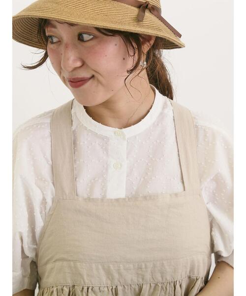 Samansa Mos2（サマンサ モスモス）の「◎ドットドビーバンドカラーブラウス（シャツ/ブラウス・レディース・ベージュ/チャコールグレー/オフホワイト・F）」の12枚目の写真