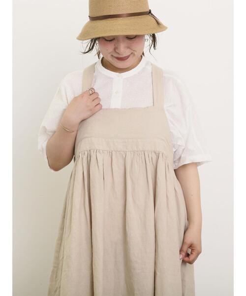 Samansa Mos2（サマンサ モスモス）の「◎ドットドビーバンドカラーブラウス（シャツ/ブラウス・レディース・ベージュ/チャコールグレー/オフホワイト・F）」の13枚目の写真