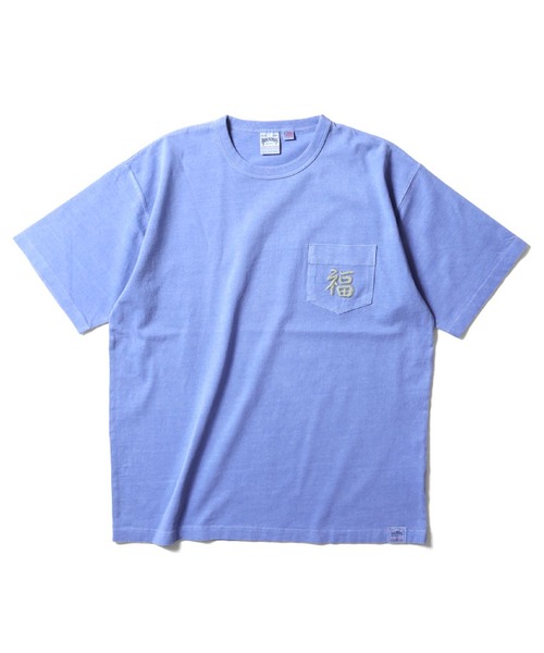 HOUSTON(ヒューストン)の「HOUSTON ピグメントポケットTシャツ(MAP)(Tシャツ/カットソー・メンズ・ブラック/ナチュラル/ブルー/グリーン・X-LARGE/XX-LARGE/MEDIUM/LARGE)」の2枚目の写真