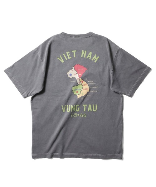 HOUSTON(ヒューストン)の「HOUSTON ピグメントポケットTシャツ(MAP)(Tシャツ/カットソー・メンズ・ブラック/ナチュラル/ブルー/グリーン・X-LARGE/XX-LARGE/MEDIUM/LARGE)」の10枚目の写真