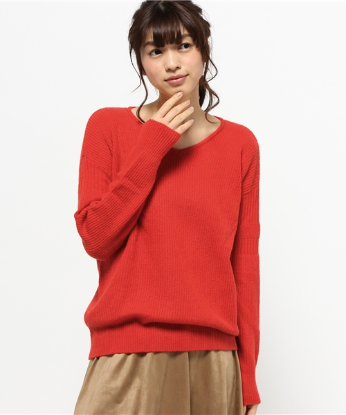 CIAOPANIC（チャオパニック）の「【Ciaopanic】　アンゴラPUV/NP/O（ニット/セーター・レディース・ネイビー/ブルー/レッド/ホワイト/グレー・FREE）」の5枚目の写真