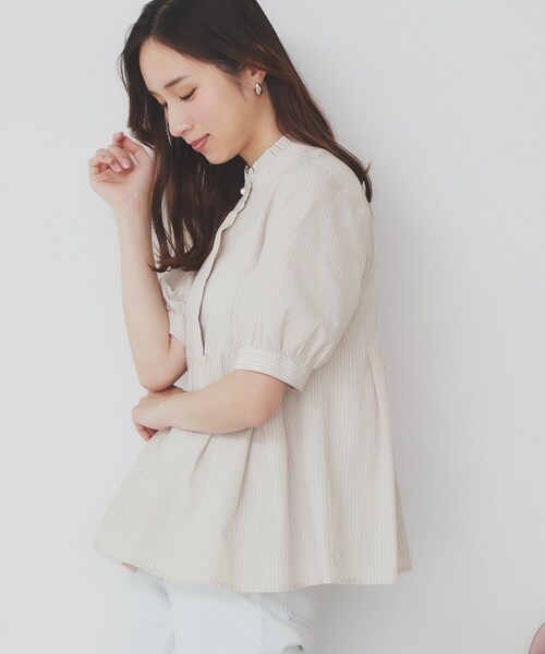 おまとめ専用　フェーブ　5点　23個 セール】ふんわりペプラムが大人可愛い！羽織にもなる！ペプラムシャツ
