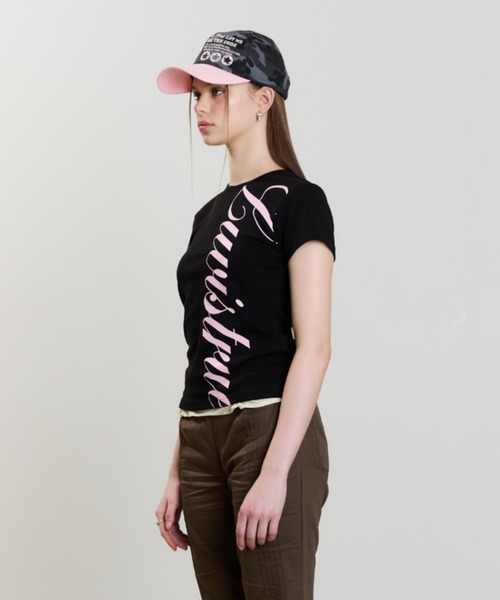 LUVISTRUE(ラヴイズトゥルー)の「SM STRAIGHT LOGO TEE(Tシャツ/カットソー・レディース・ホワイト/ブラック・FREE)」の10枚目の写真