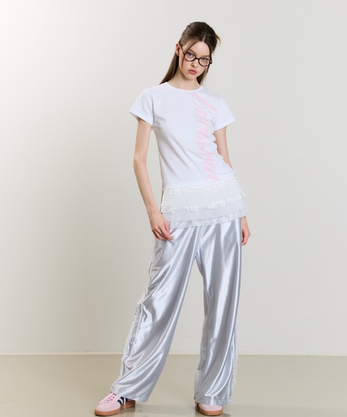 LUVISTRUE(ラヴイズトゥルー)の「SM STRAIGHT LOGO TEE(Tシャツ/カットソー・レディース・ホワイト/ブラック・FREE)」の8枚目の写真