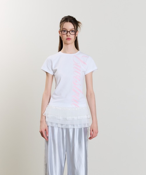 LUVISTRUE(ラヴイズトゥルー)の「SM STRAIGHT LOGO TEE(Tシャツ/カットソー・レディース・ホワイト/ブラック・FREE)」の12枚目の写真